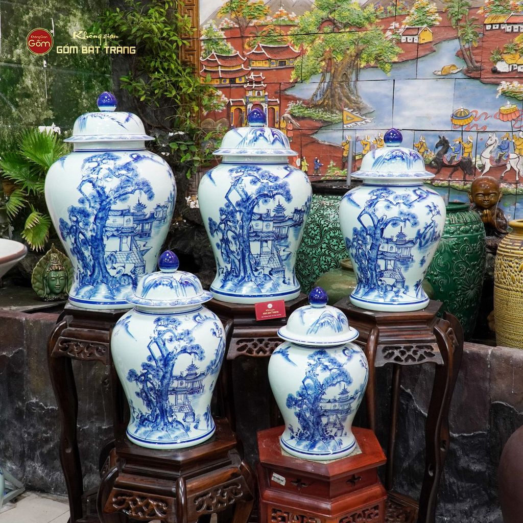 Chóe Men Lam Họa Tiết Chùa Sơn Thủy