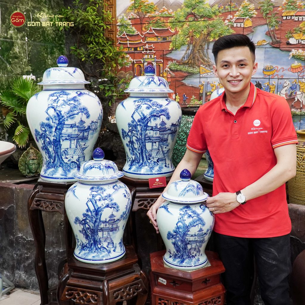 Chóe Men Lam Họa Tiết Chùa Sơn Thủy