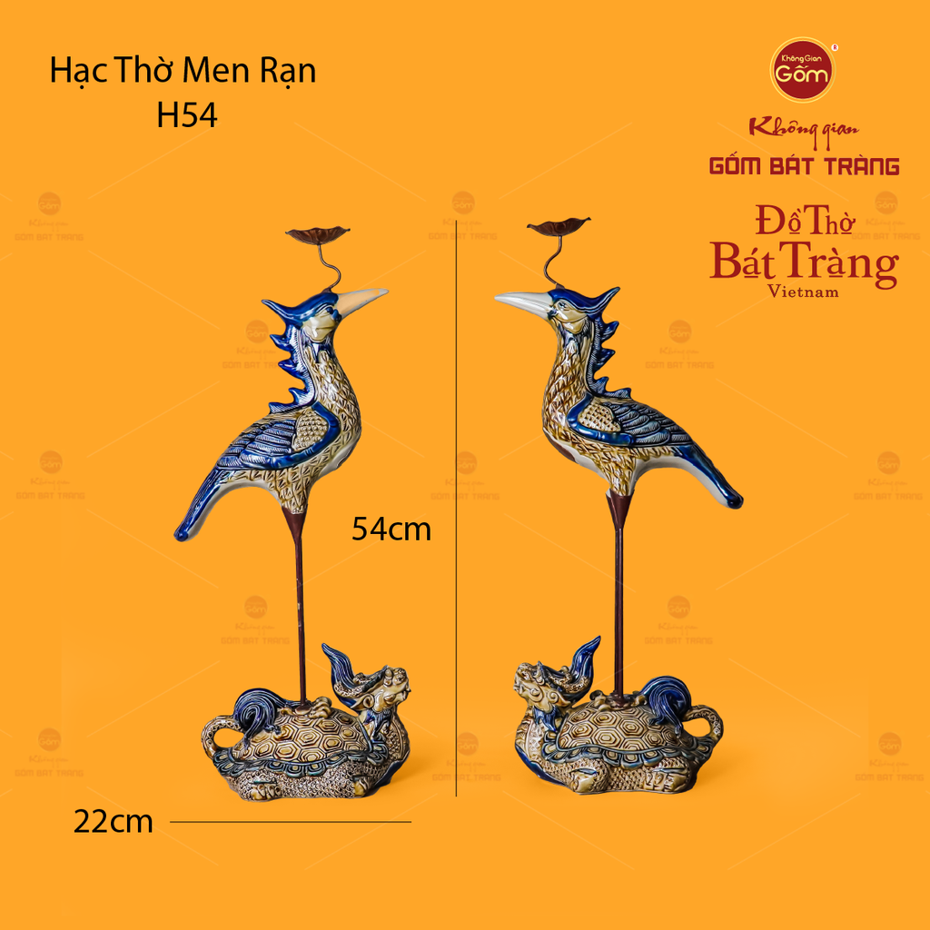 Hạc Thờ Men Rạn (Chiếc)