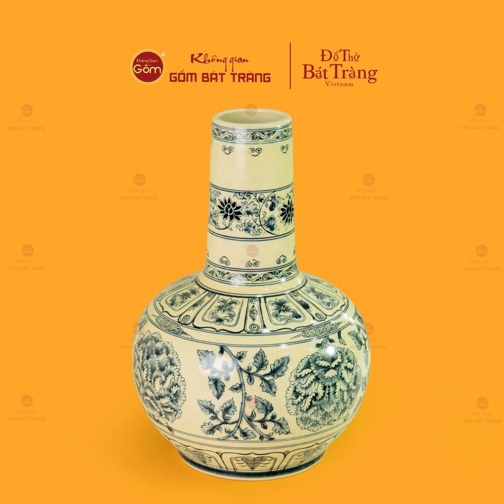 Bình Hoa Lam Âm Dương Cha