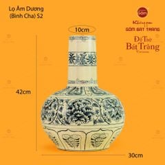 Bình Hoa Lam Âm Dương Cha