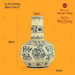 Bình Hoa Lam Âm Dương Cha