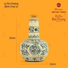 Bình Hoa Lam Âm Dương Cha