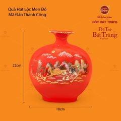 Quả Hút Lộc Men Màu Vẽ Vàng Màu Mã Đáo Thành Công