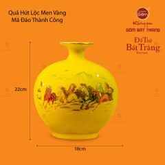 Quả Hút Lộc Men Màu Vẽ Vàng Màu Mã Đáo Thành Công