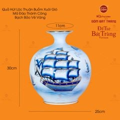 Bình Hút Lộc Thuận Buồm Xuôi Gió Mã Đáo Thành Công Bạch Bảo Vẽ Vàng