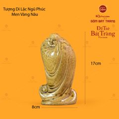 Tượng Di Lặc Men Vàng Nâu Ngũ Phúc