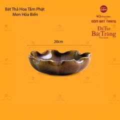 Bát Sen Thả Hoa Tắm Phật Men Hoả Biến