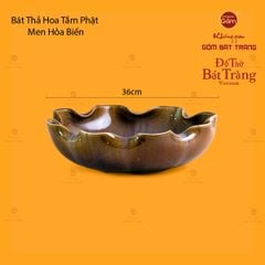 Bát Sen Thả Hoa Tắm Phật Men Hoả Biến