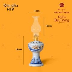 Đèn Dầu Thờ Men Rạn Họa Tiết Hoa Sen