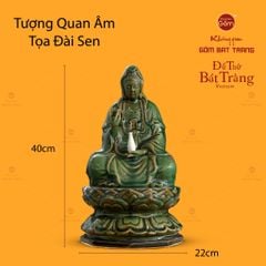 Tượng Phật Quan Âm Tọa Đài Sen