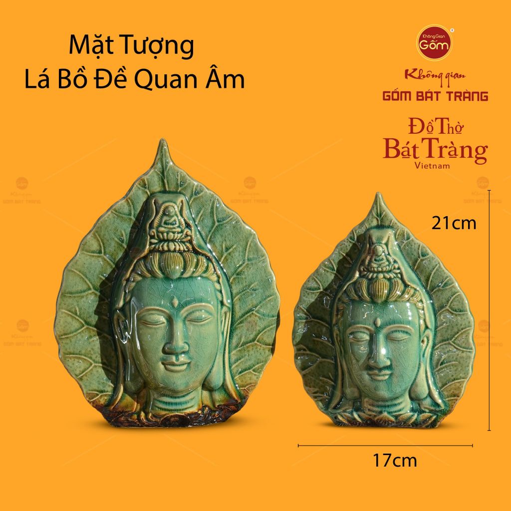 Mặt Tượng Lá Bồ Đề Quan Âm