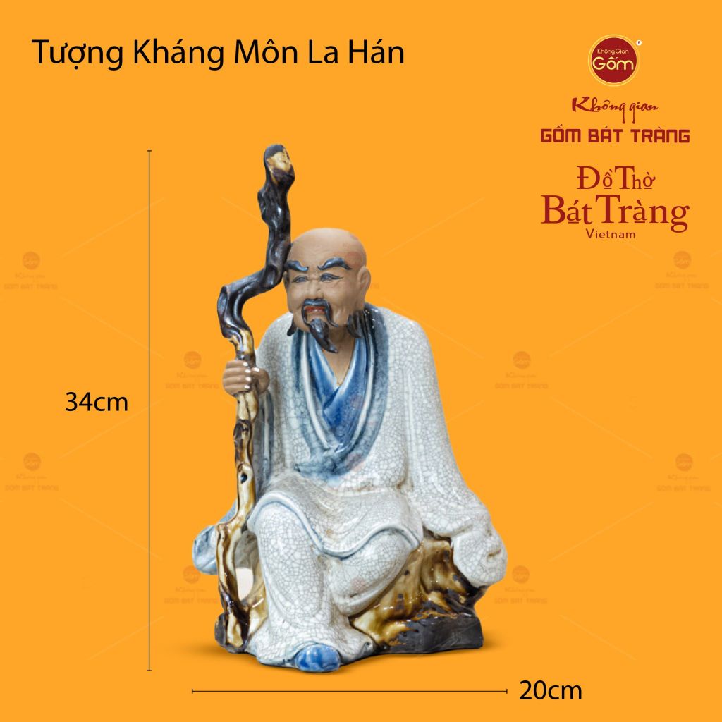 Bộ Tượng Men Rạn Thập Bát La Hán