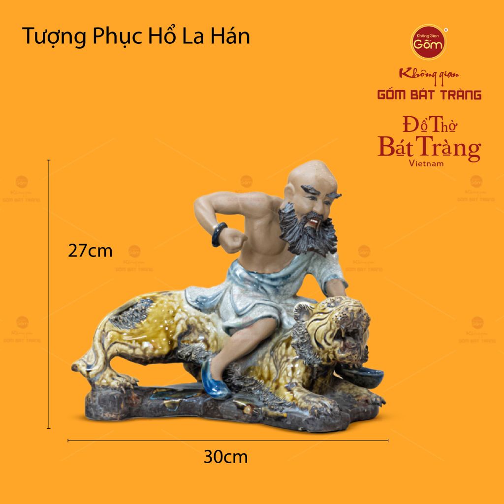 Bộ Tượng Men Rạn Thập Bát La Hán