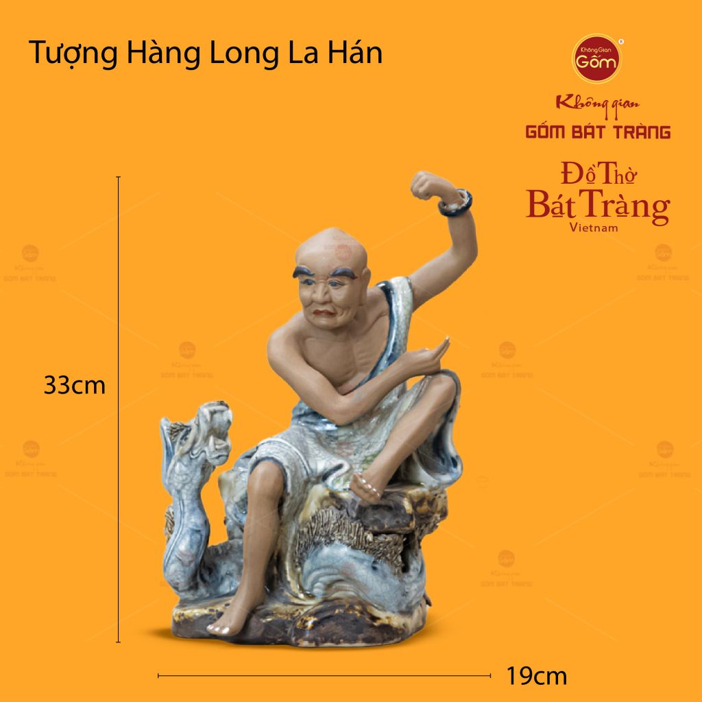 Bộ Tượng Men Rạn Thập Bát La Hán