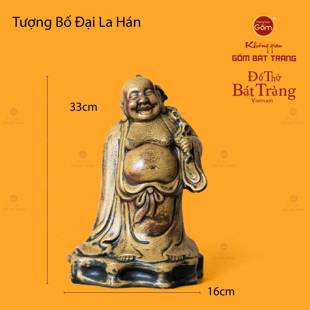 Bộ Tượng Men Vàng Cổ Thập Bát La Hán