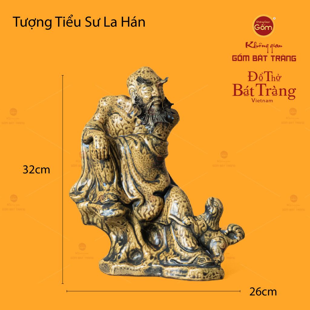Bộ Tượng Men Vàng Cổ Thập Bát La Hán