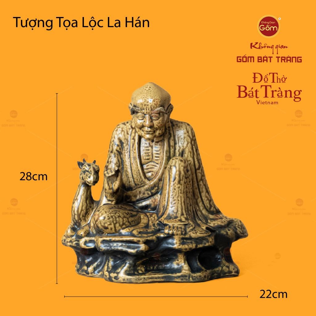 Bộ Tượng Men Vàng Cổ Thập Bát La Hán