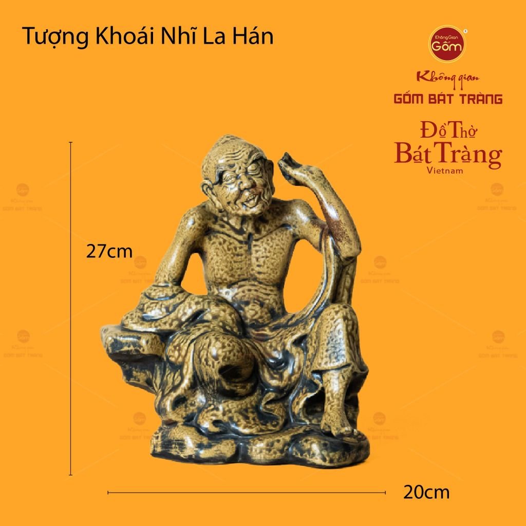 Bộ Tượng Men Vàng Cổ Thập Bát La Hán