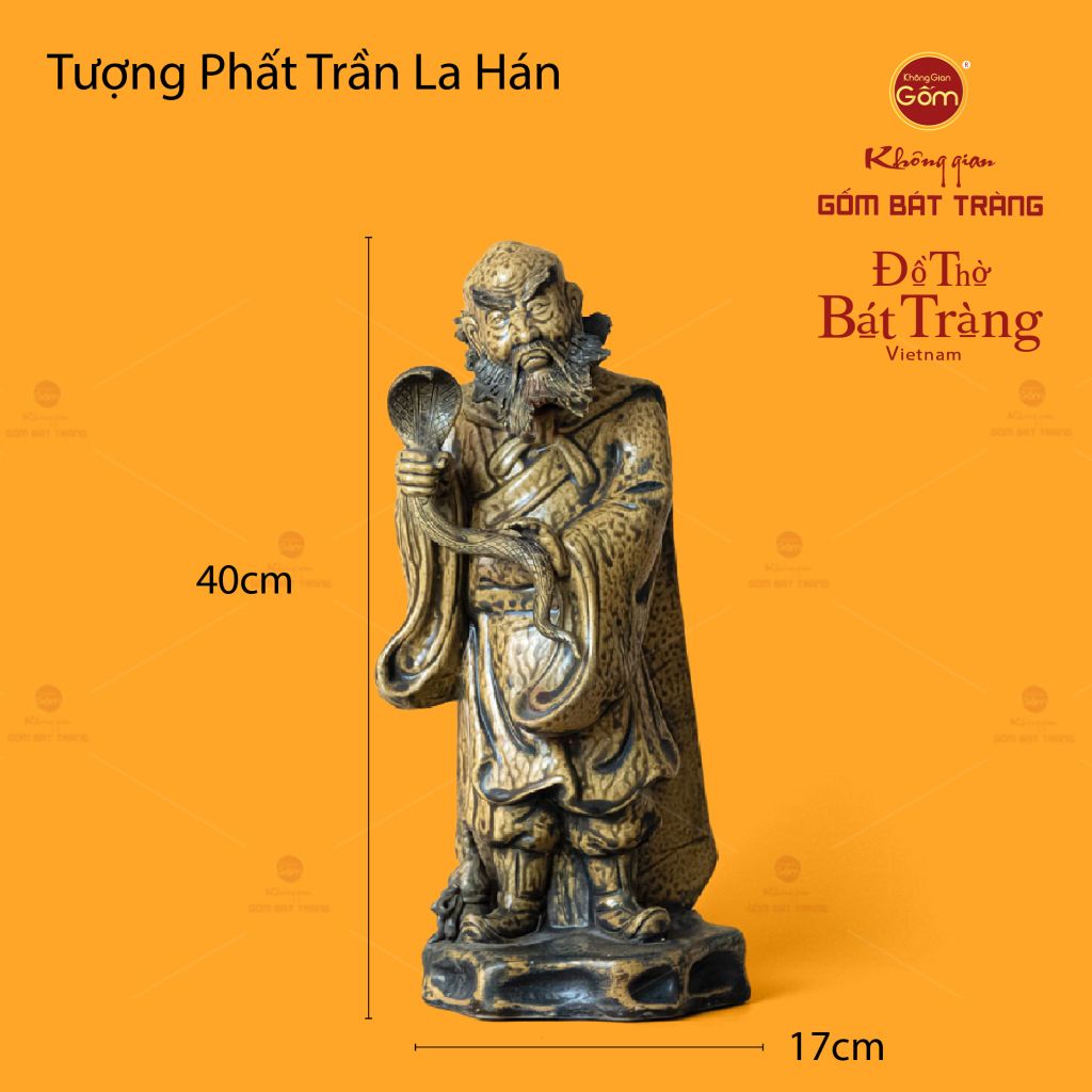Bộ Tượng Men Vàng Cổ Thập Bát La Hán