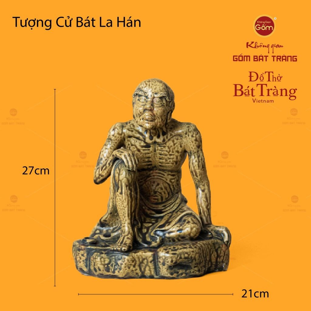 Bộ Tượng Men Vàng Cổ Thập Bát La Hán