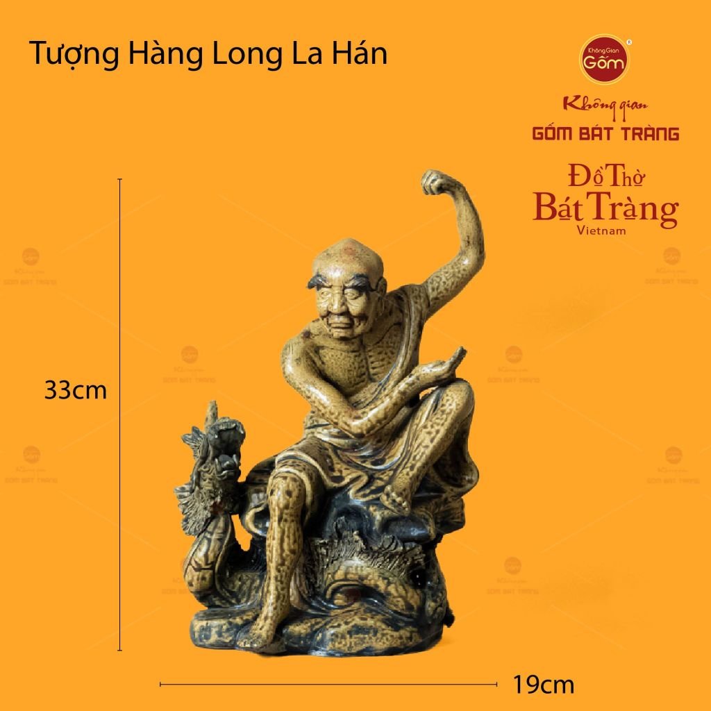 Bộ Tượng Men Vàng Cổ Thập Bát La Hán