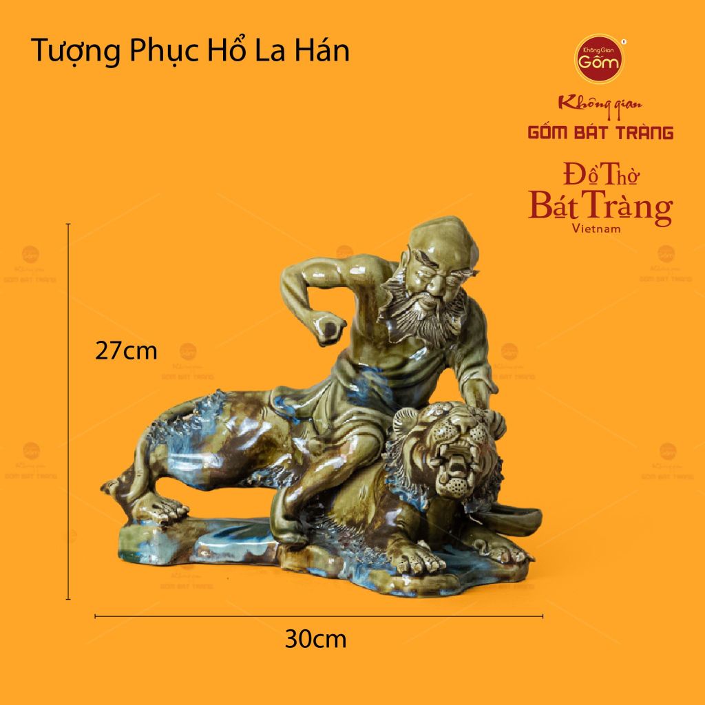 Bộ Tượng Men Ngọc Thập Bát La Hán