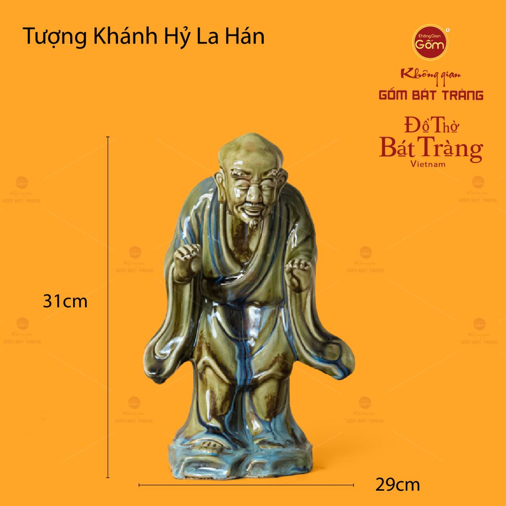 Bộ Tượng Men Ngọc Thập Bát La Hán