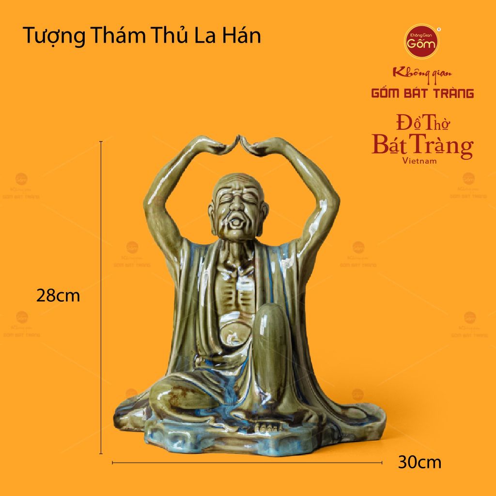 Bộ Tượng Men Ngọc Thập Bát La Hán