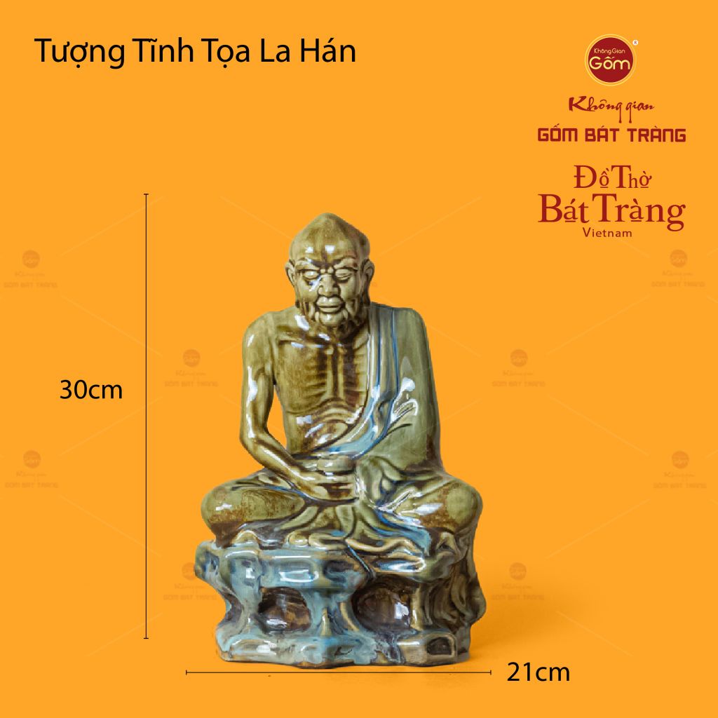 Bộ Tượng Men Ngọc Thập Bát La Hán
