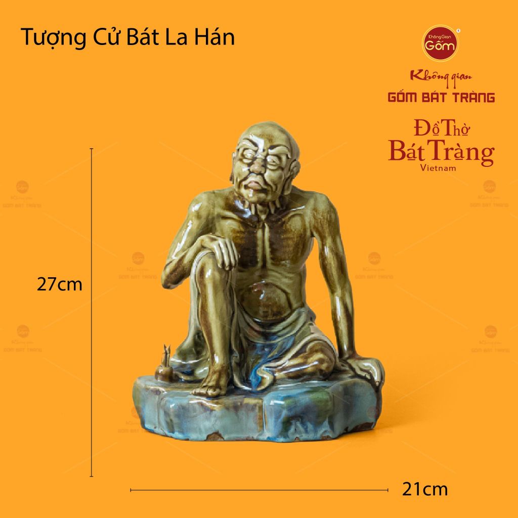 Bộ Tượng Men Ngọc Thập Bát La Hán