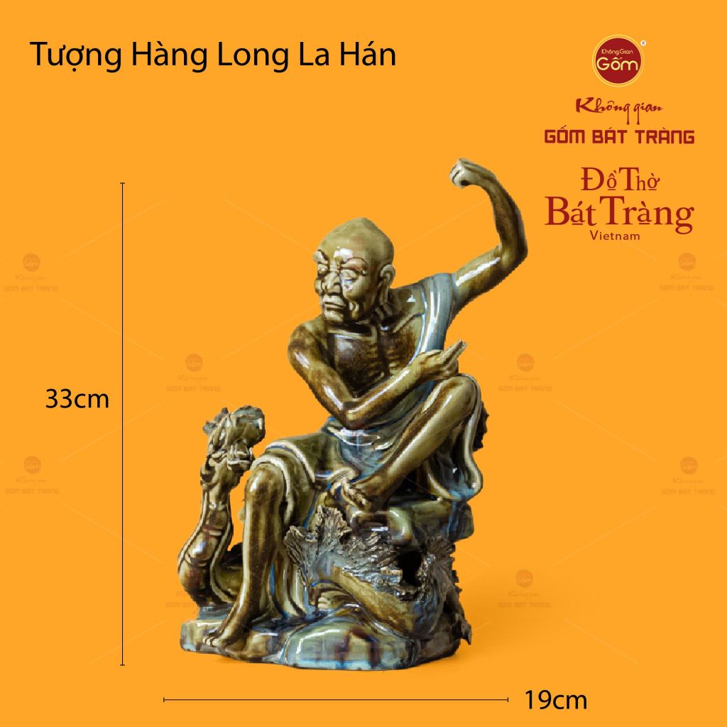 Bộ Tượng Men Ngọc Thập Bát La Hán