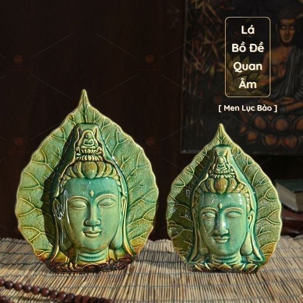 Mặt Tượng Lá Bồ Đề Quan Âm