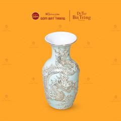 Lọ Hoa Thờ Men Ngọc Hoàng Tộc Cá Chép Hóa Rồng Vẽ Vàng