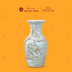 Lọ Hoa Thờ Men Ngọc Hoàng Tộc Cá Chép Hóa Rồng Vẽ Vàng