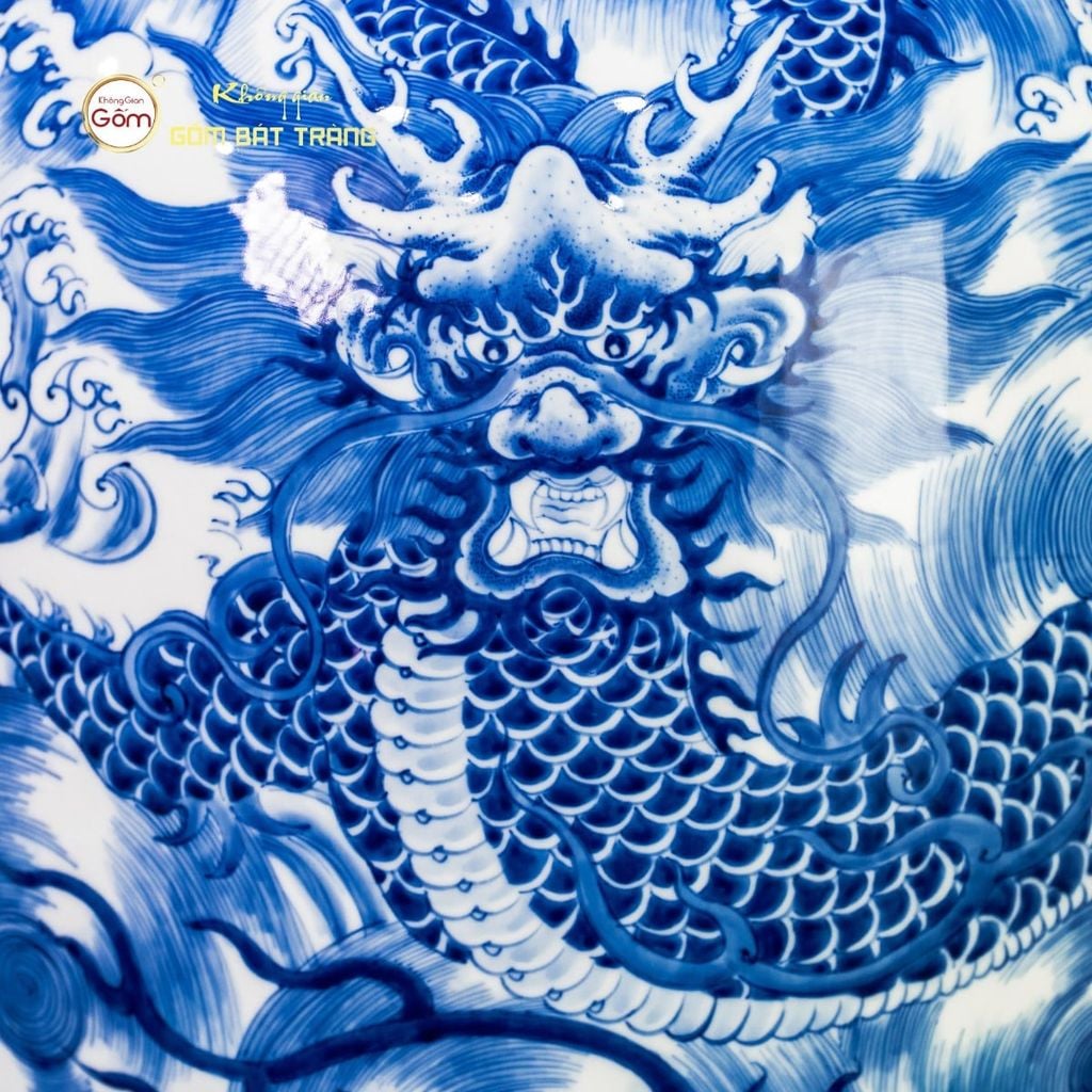 Mai Bình Men Lam Ngũ Long Khởi Thuỷ Thăng Vân