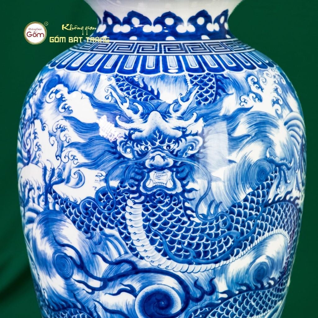 Mai Bình Men Lam Ngũ Long Khởi Thuỷ Thăng Vân