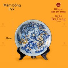 Mâm Bồng Men Rạn Họa Tiết Long Phụng Trình Tường