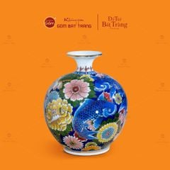 Bình Hút Lộc Hoa Ngư Tụ Khánh Lam Bảo Vẽ Vàng