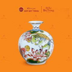 Bình Hút Lộc Niên Niên Hữu Dư Bạch Bảo Vẽ Vàng