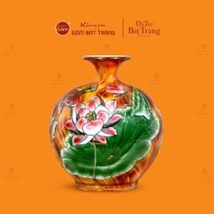 Bình Hút Lộc Niên Niên Hữu Dư Cẩm Thạch Kim Bảo Vẽ Vàng