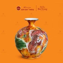 Bình Hút Lộc Niên Niên Hữu Dư Cẩm Thạch Kim Bảo Vẽ Vàng