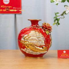Quả Hút Lộc Men Đỏ Vẽ Vàng Thuận Buồm Xuôi Gió