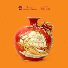 Quả Hút Lộc Men Đỏ Vẽ Vàng Thuận Buồm Xuôi Gió