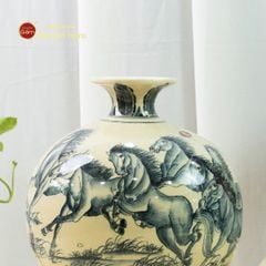 Quả Hút Lộc Men Trắng Vẽ Kỹ Mã Đáo Thành Công