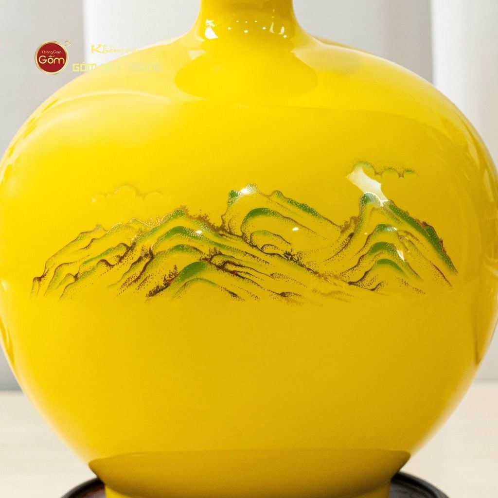 Quả Hút Lộc Men Màu Vẽ Vàng Màu Mã Đáo Thành Công