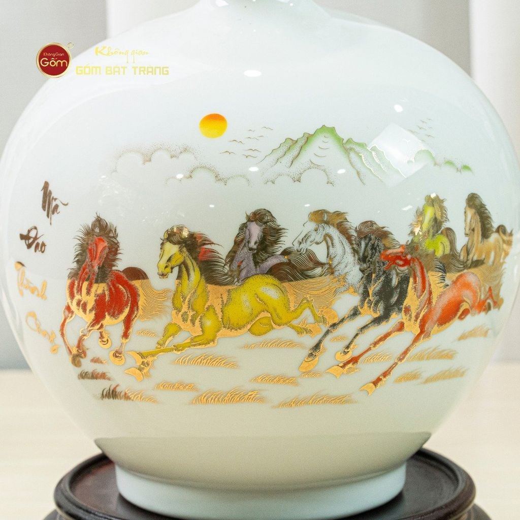 Quả Hút Lộc Men Màu Vẽ Vàng Màu Mã Đáo Thành Công