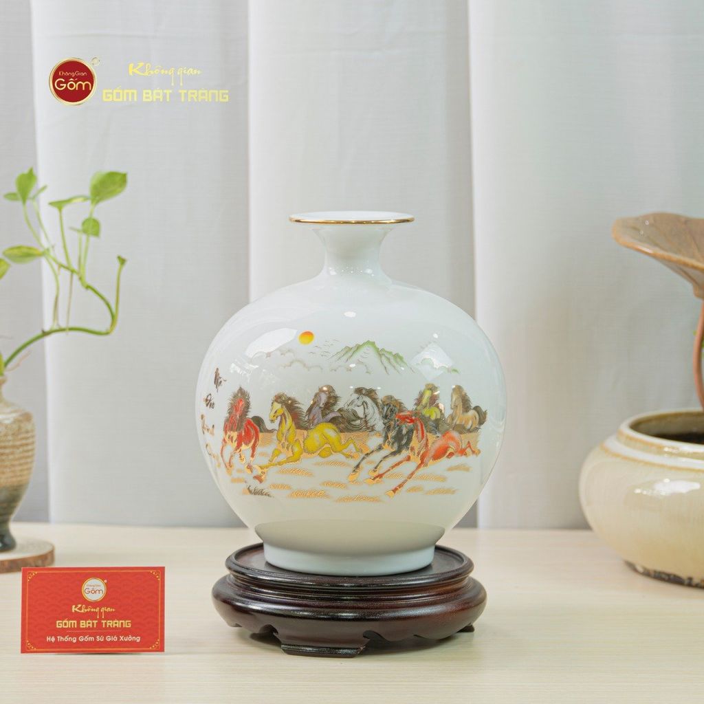 Quả Hút Lộc Men Màu Vẽ Vàng Màu Mã Đáo Thành Công