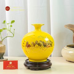 Quả Hút Lộc Men Màu Vẽ Vàng Màu Mã Đáo Thành Công