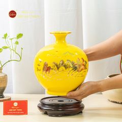 Quả Hút Lộc Men Màu Vẽ Vàng Màu Mã Đáo Thành Công